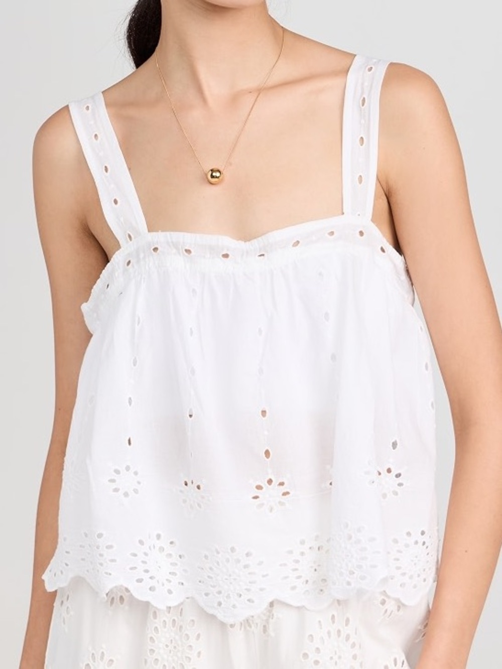 Z Supply White Eyelet Top